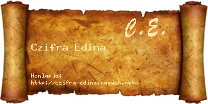 Czifra Edina névjegykártya